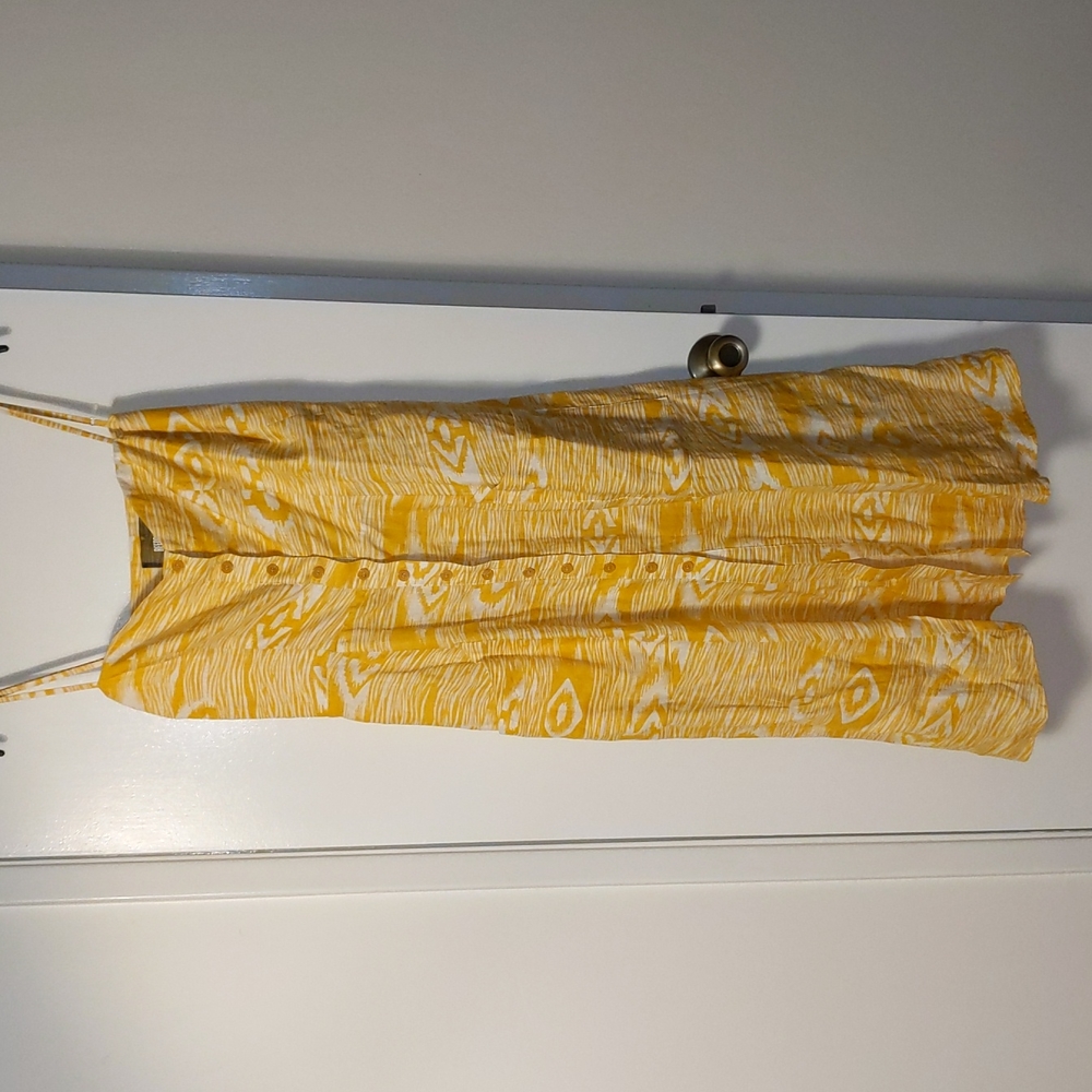 Reformation, 6, yellow linen dress